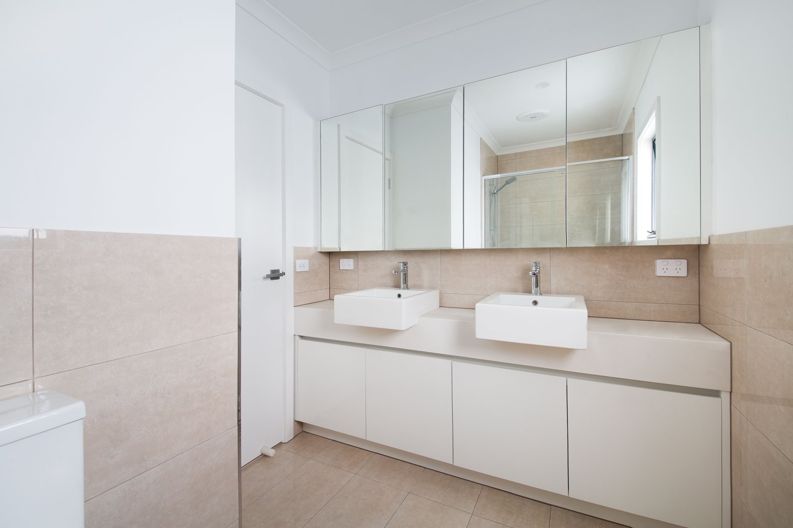 Bathroom with twin basins, Coane Street, Oakleigh East